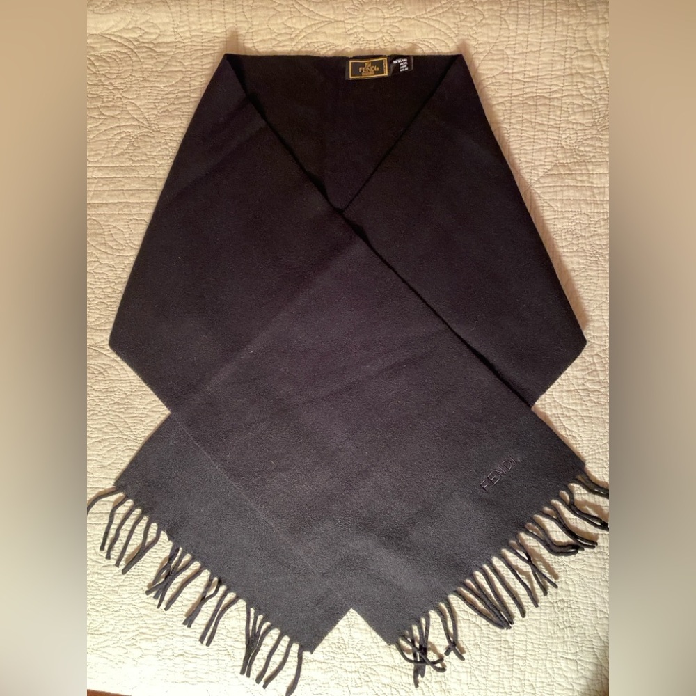 Authentic Fendi Black Scarf